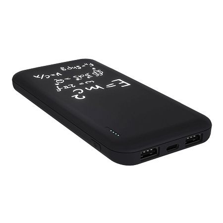 Внешний аккумулятор с подсветкой Люче (Luce) 10000 mAh, черный