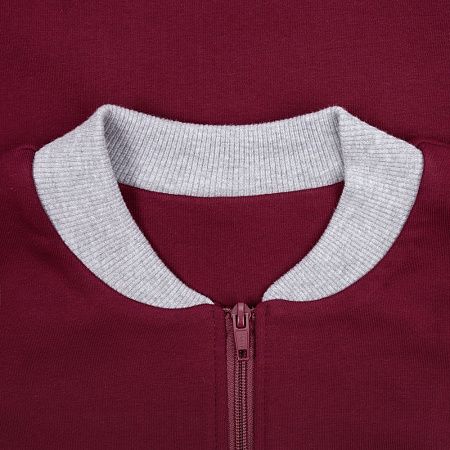 Бомбер College, бордовый, размер XS v2