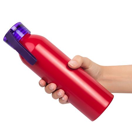 Бутылка для воды VIKING RED 650мл. Красная с фиолетовой крышкой 6144.11