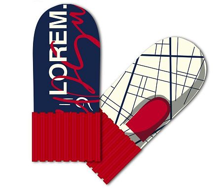 Варежки на заказ Joyful Grand, акрил, размер S/M