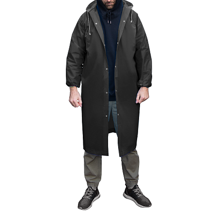 Дождевик RainForest, унисекс, материал EVA, размер M-L, черный