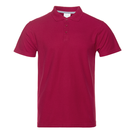Рубашка поло мужская STAN хлопок/полиэстер 185, 104, Бордовый,  (66)  (48/M)