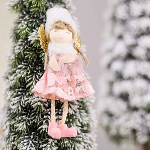 Новогоднее украшение рождественский ангел Свитс, розовый