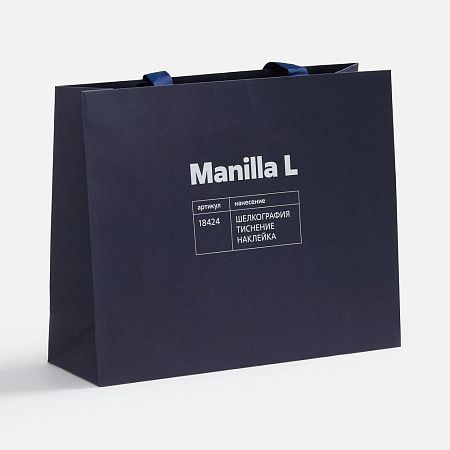Пакет бумажный Manilla M, синий