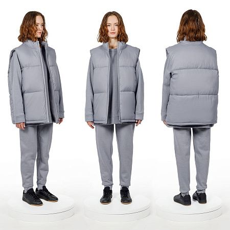 Жилет двусторонний V2, серый, размер M/L