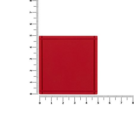 Лейбл из ПВХ Dzeta, L, красный