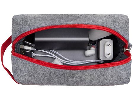 Органайзер для электроники и проводов «Felt» из RPET-фетра с ручкой