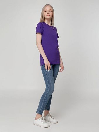 Футболка женская T-bolka Lady, фиолетовая, размер 3XL