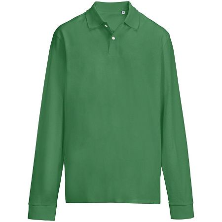 Рубашка поло унисекс с длинным рукавом Pacific LSL, ярко-зеленая, размер L