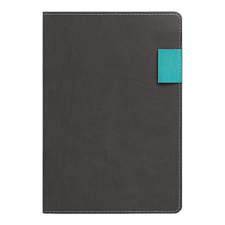 Ежедневник Flexy Freedom Latte А5, серый/бирюзовый, недатированный, в гибкой обложке