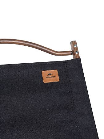 Стул MW02 складной, черный, темное дерево