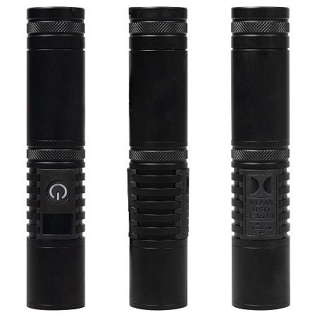 Фонарь Tools Mechelen, алюминиевый, аккумуляторный, с электронным дисплеем, с зарядкой type-c, черный