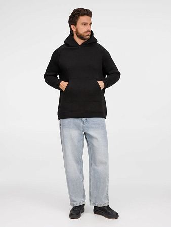 Худи унисекс оверсайз Easy Street, черное, размер XS/S