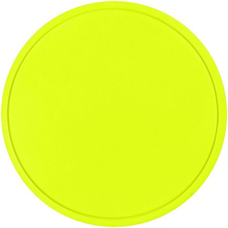 Лейбл из ПВХ Dzeta Round, L, желтый неон