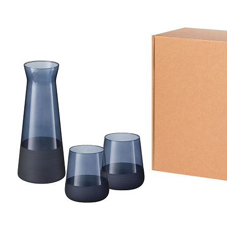 Подарочный набор декантер + 2 стакана, Сапфир (Sapphire) синий