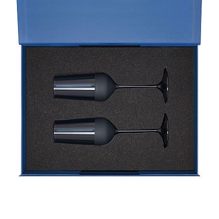 Подарочный набор 2 бокала для шампанского Sapphire в синей коробке