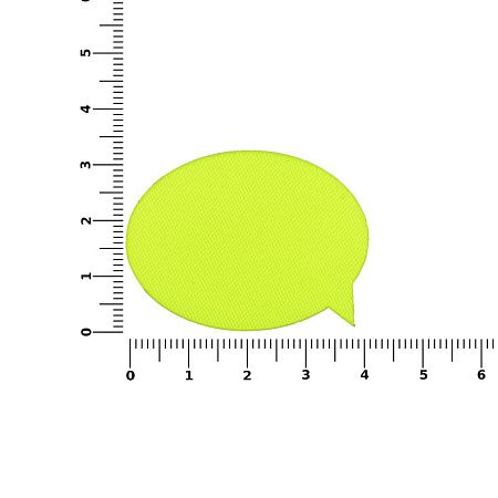 Наклейка тканевая Lunga Bubble, M, желтый неон