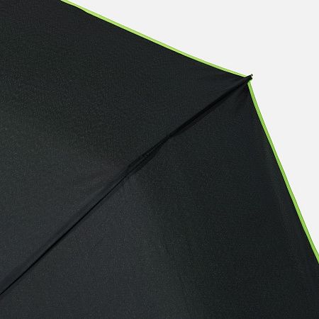 Зонт складной Edgeline, черный с зеленым