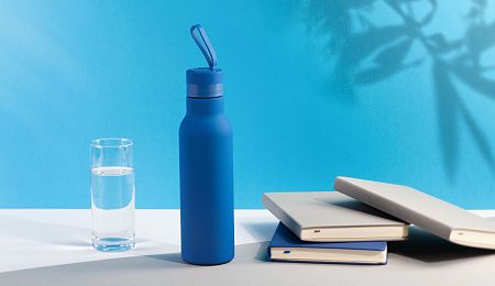 Бутылка для воды "Фитнес" 700 мл, покрытие soft touch