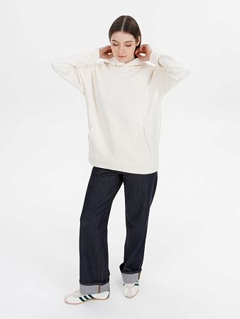 Худи оверсайз унисекс Snuggie, молочно-белое, размер XS/S
