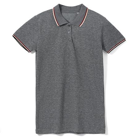 Рубашка поло женская Paname Women, черный меланж, размер S