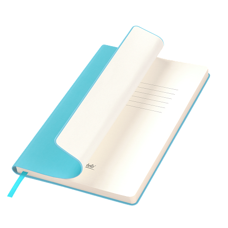 Ежедневник Spark недатированный, лазурный (с упаковкой, со стикерами)