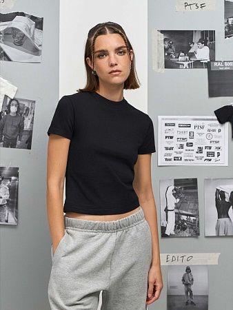 Футболка женская Lilia, черная, размер L