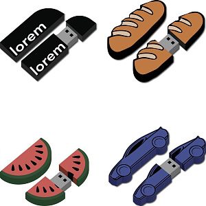 Флешки Gummi на заказ, 16 Гб