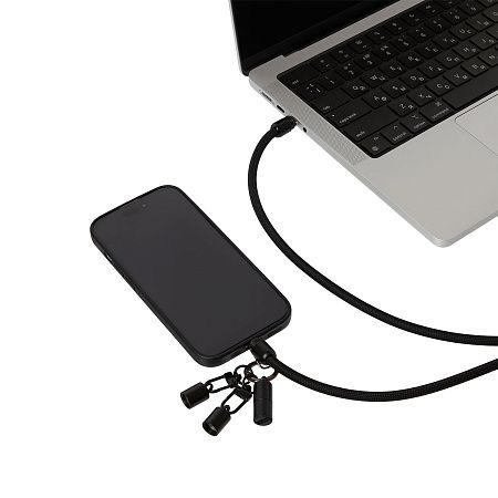 Кабель-ланьярд Voltrix, черный