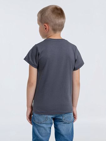 Футболка детская T-Bolka Kids, темно-серая (графит), размер 8 лет (118-128 см)