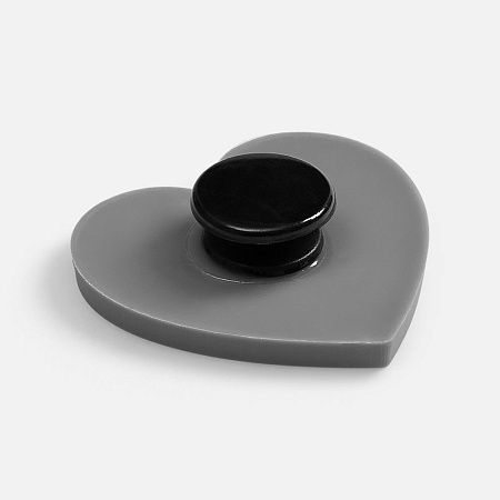 Джибитс из ПВХ «Сердце», серый