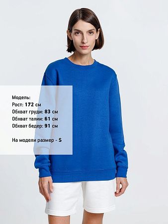 Свитшот унисекс Delta, ярко-синий, размер L