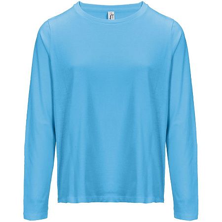 Футболка с длинным рукавом женская Monarch Women, ярко-бирюзовая, размер XS