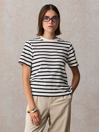 Футболка женская Legend Women, молочно-белая с темно-синим, размер S