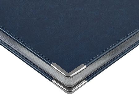 Ежедневник недатированный А5 «Sidney Nebraska» с серебряным срезом и уголками