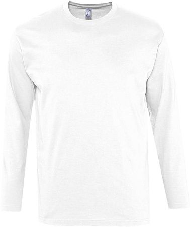 Футболка с длинным рукавом Monarch 150, белая, размер M