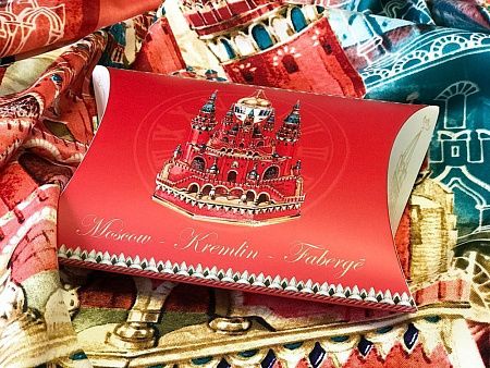 Платок «Кремль - Москва - Фаберже»