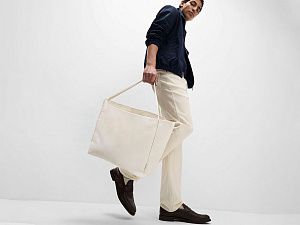 Шоппер-оверсайз «Grossbag» из переработанного хлопка, 340 г/м2, цвет: натуральный