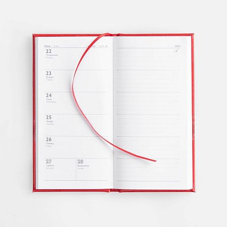 Еженедельник Baza, датированный, красный