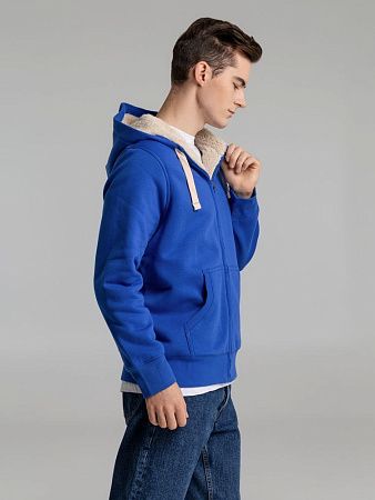 Толстовка унисекс на молнии Sherpa 280, ярко-синяя, размер XS