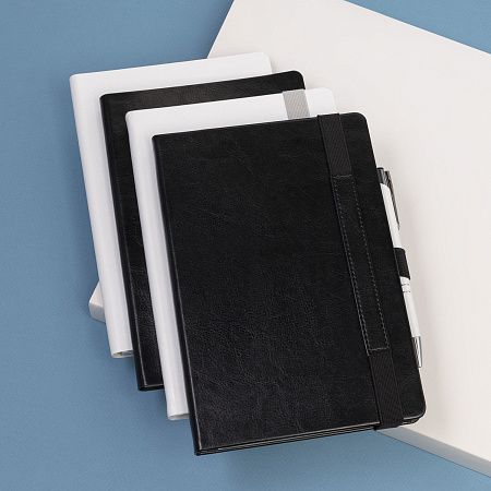 Ежедневник Galaxy недатированный, жесткая обложка, срез голограф. фольга, черный