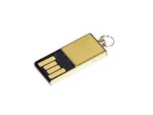 USB 2.0- флешка мини на 64 Гб с мини чипом, цвет: золотой