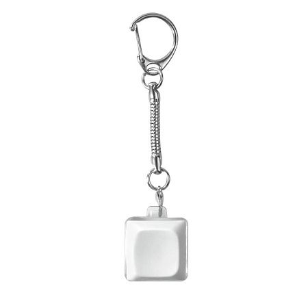 Брелок PUSH ME с LED подсветкой, Белый