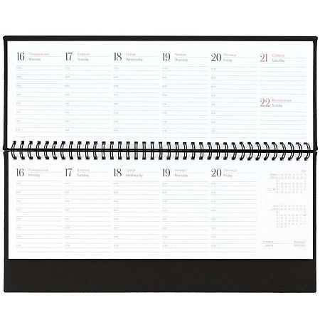 Планинг Sagrin, датированный, черный