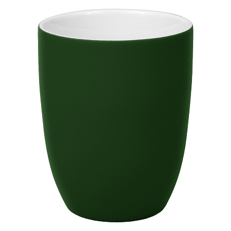 Кружка фарфоровая Casa Grande Tulip Soft софт тач, зеленая/белая, 350 мл