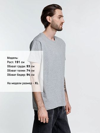 Футболка унисекс Ankara, серый меланж, размер 3XL