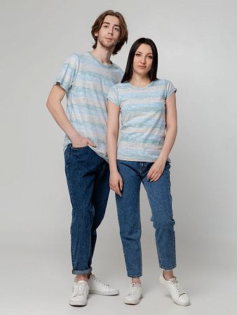 Футболка женская Rayet Lady двусторонняя, голубая с зеленым, размер S