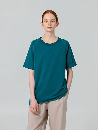 Футболка унисекс Vozduh 1.0, темно-бирюзовая, размер S