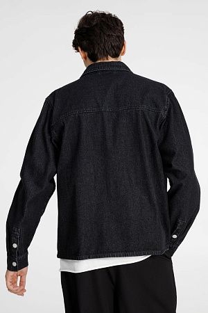 Куртка джинсовая O3, черная, размер XS/S