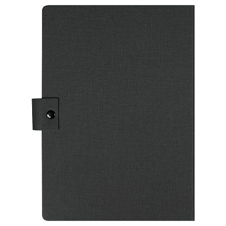 Блокнот А5 Tasmania,  в твердой обложке со стикерами в линейку, серый